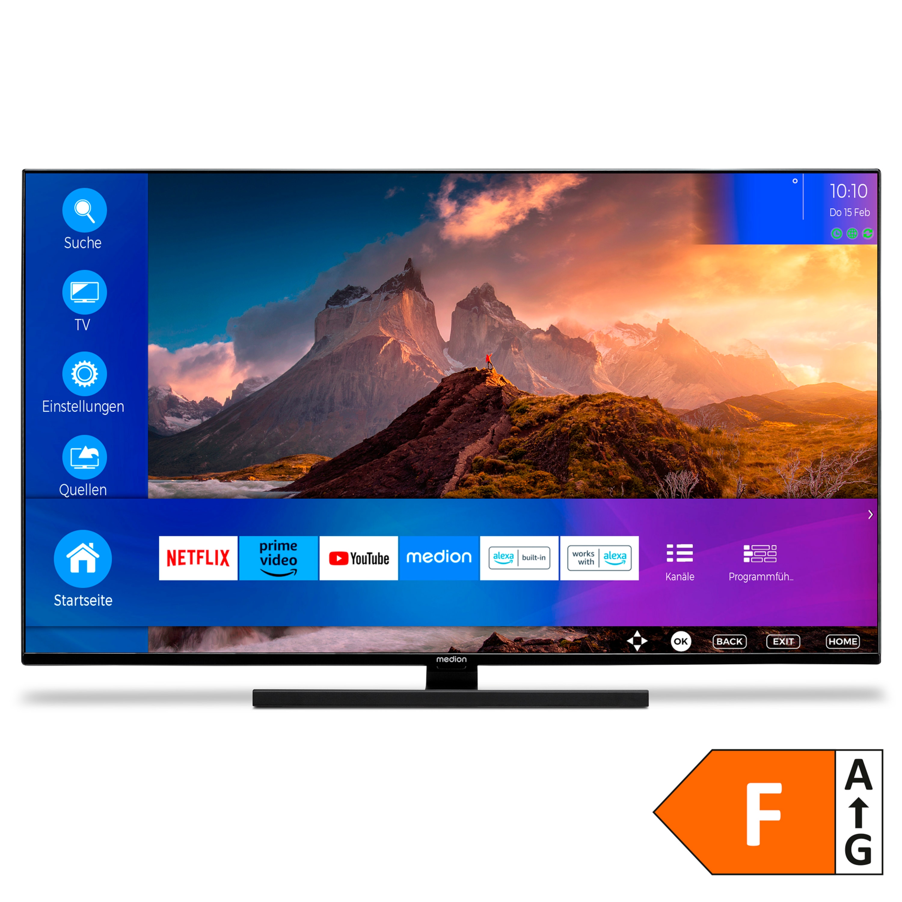 Ultra HD günstig Kaufen-MEDION LIFE® X15021 (MD 30961) QLED Smart-TV, 125,7 cm (50'') Ultra HD Display + Soundbar 2.1.  (MD45001)  - ARTIKELSET. MEDION LIFE® X15021 (MD 30961) QLED Smart-TV, 125,7 cm (50'') Ultra HD Display + Soundbar 2.1.  (MD45001)  - ARTIKELSET . 